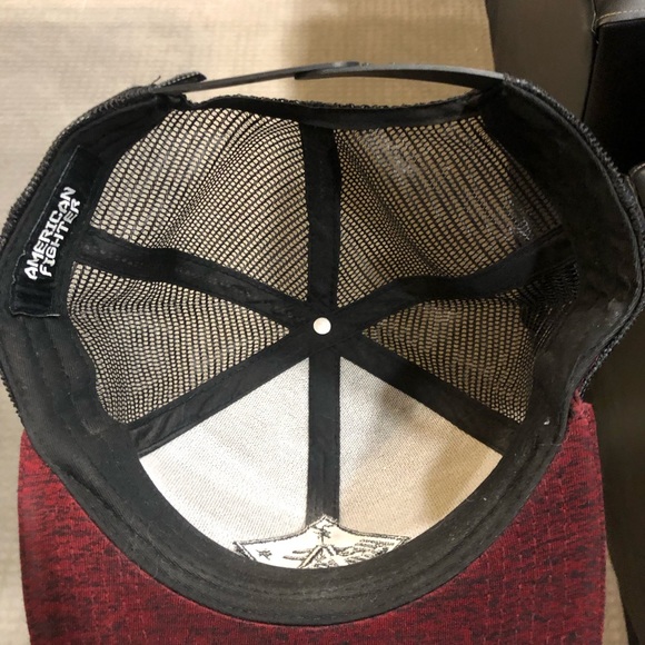 Men’s American Fighter Hat Red and Black - Picture 4 of 4